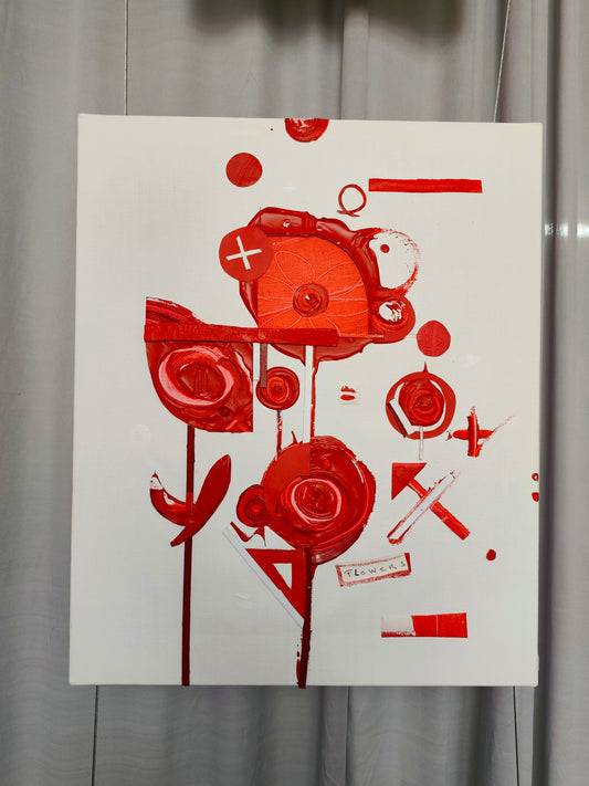 red FANCY fckn FLOWERS