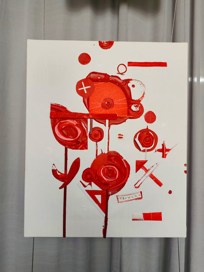 red FANCY fckn FLOWERS